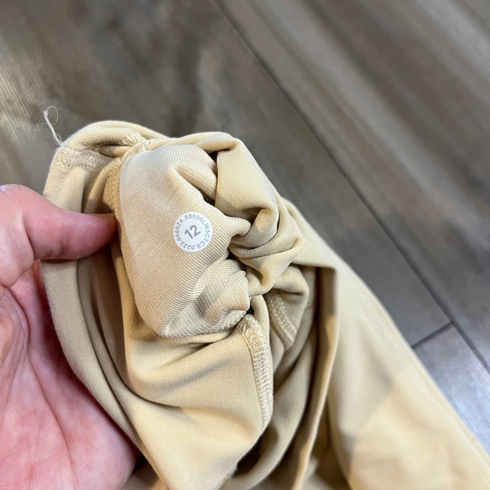 Lululemon Align High-Rise Pant‎ 25" Yellow Cream Beige Leggings Size 12 Bin H-3 - Picture 3 of 5